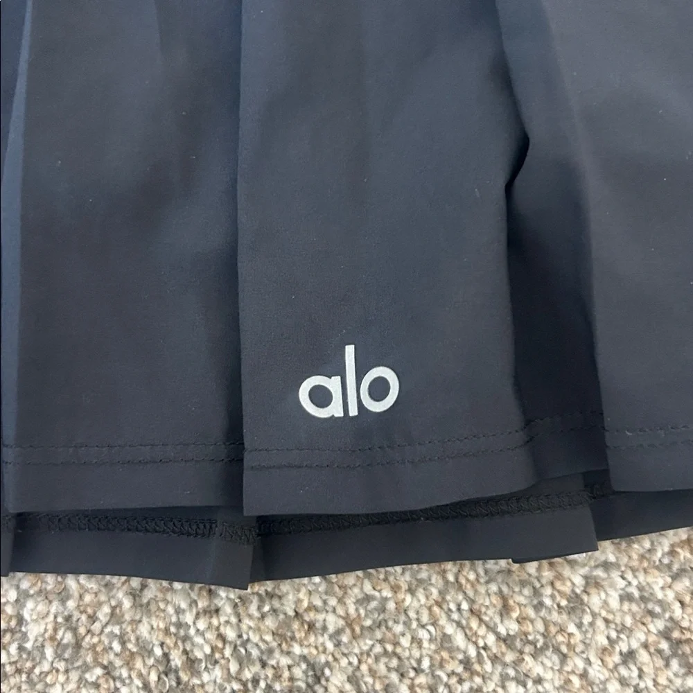 Alo Pleated Tennis Skirt in Black